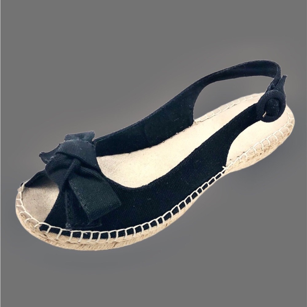 Bass Open Toed Wedge Slingback Espadrille Sz. 7.5M